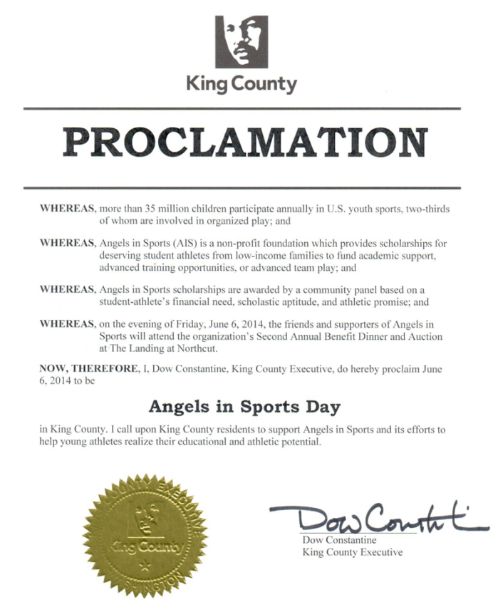 Angels In Sports Day in King County